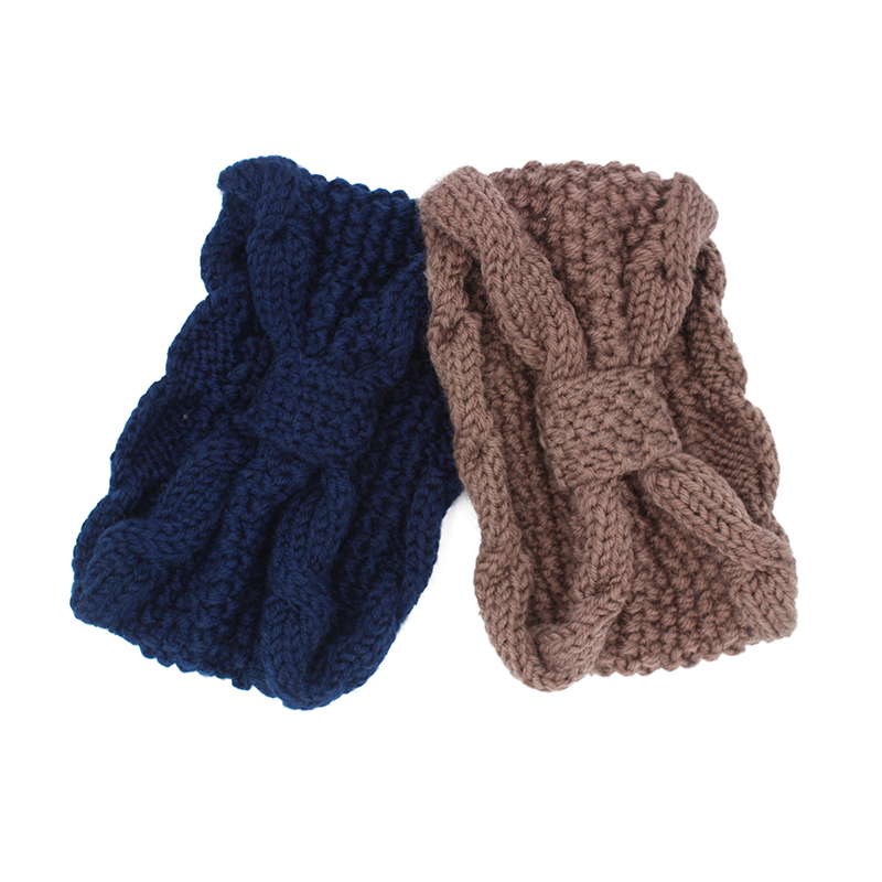 Head wrap knit head warmer