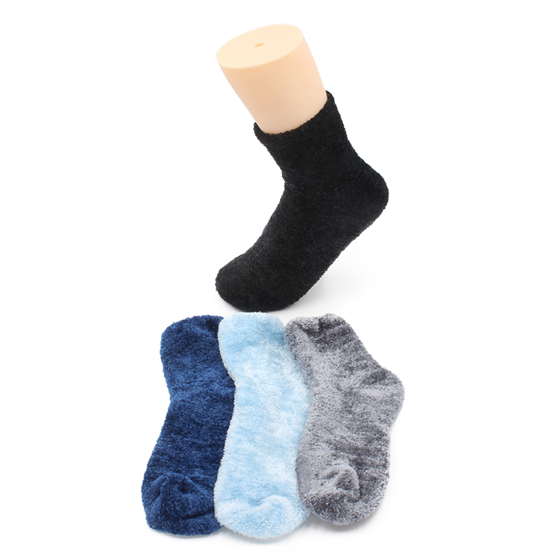 Solid color cozy socks home socks