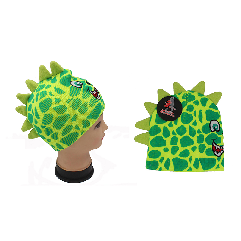 Kids Punk style Imitate Animal Dinosaur beanie hat