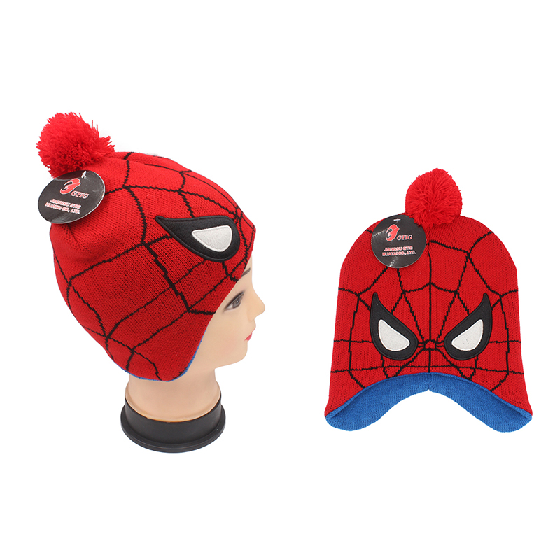 Kids Spiderman knitted beanie