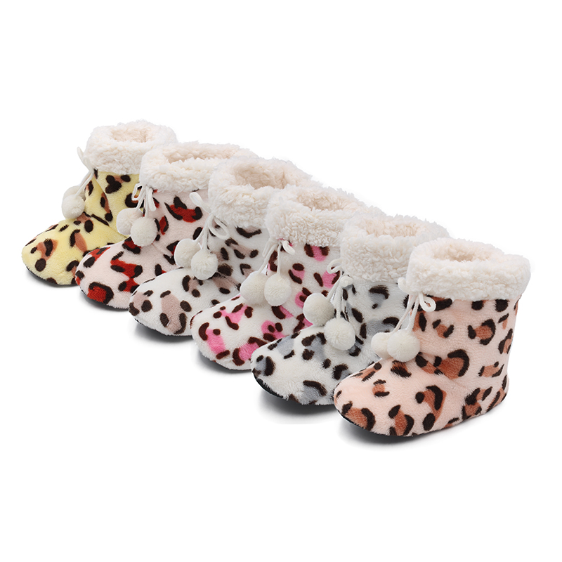 Kids Soft and Cosy Sherpa Animal Printed Slipper boots