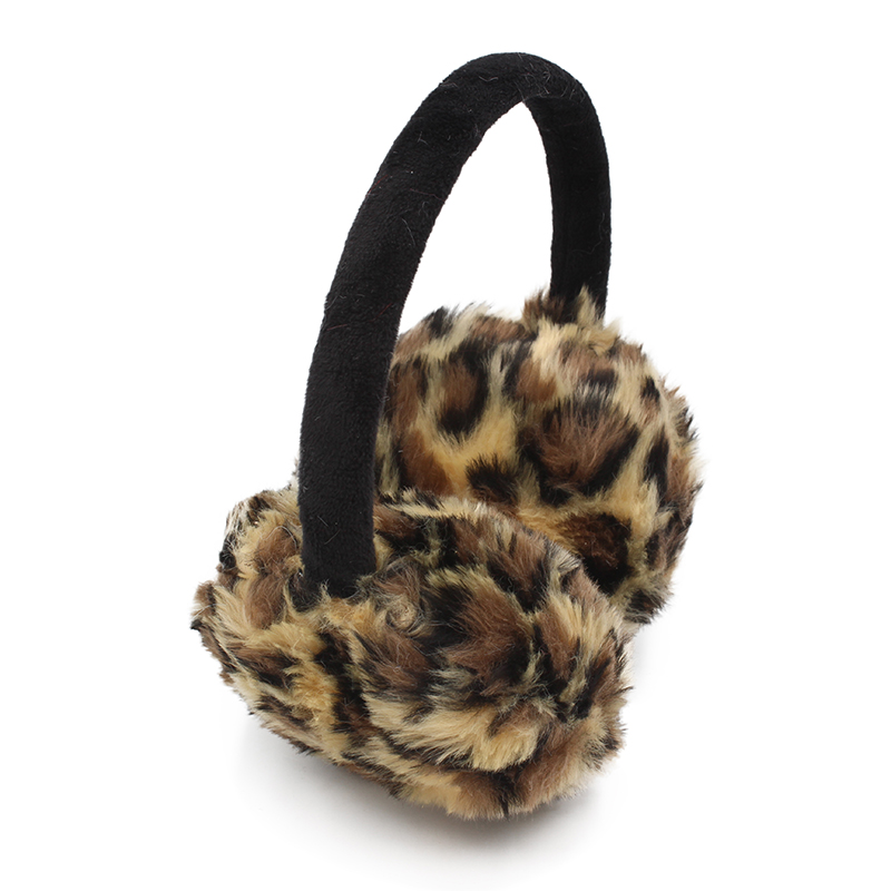 Warm Furry Leopard print Earmuffs