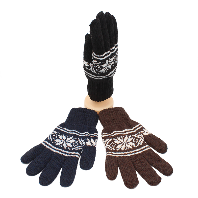Thermal insulated mens winter print gloves