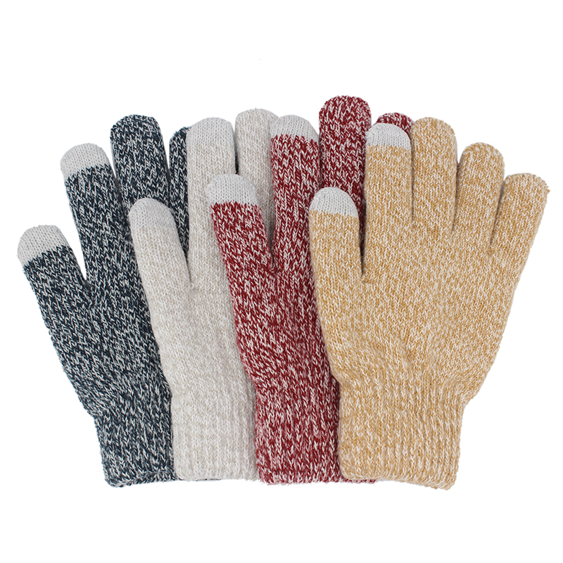 Messy bun knit Touch Screen gloves
