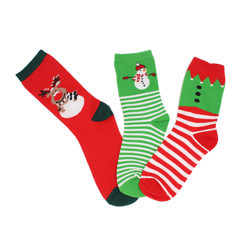 Christmas Santa Snowman Elk Cotton Socks