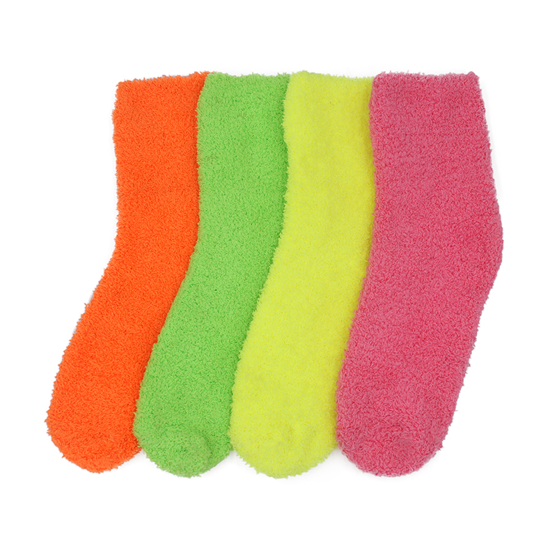 High visibility cozy socks
