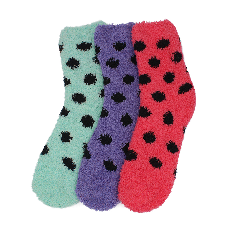 Black dots winter socks