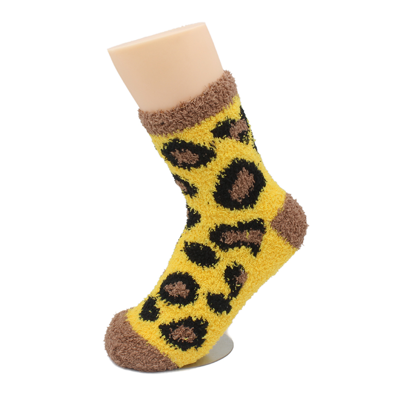 Leopard print thermal socks